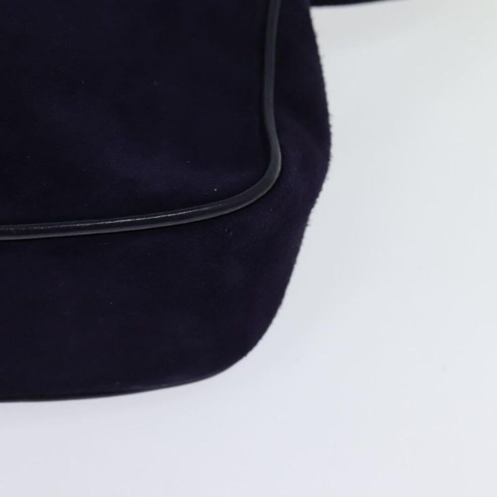 Salvatore Ferragamo Gancini Suede Purple Suede Shoulder Bag Bag - Picture 11 of 16
